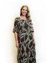 Larosela Viscose 3/4 Sleeve Long Dress