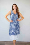 Larosela Wrinkle Print Chiffon Sleeveless Dress