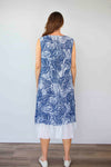 Larosela Wrinkle Print Chiffon Sleeveless Dress