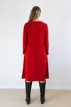 Merric Soft Knit V-Neck Midi Winter Dress