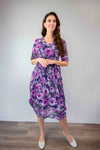 Larosela Print Side Gather Dress