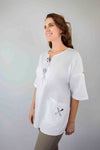 Fairy Tern Tie Front 100%Cotton Top