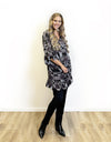 Merric V-Neck Patterned Butterfly Sleeve Tunic