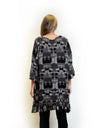 Merric V-Neck Patterned Butterfly Sleeve Tunic