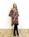 Merric V-Neck Patterned Butterfly Sleeve Tunic